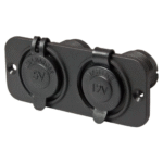 2fach Adapter 1xUSB 2.4A/1xStd. schwarz