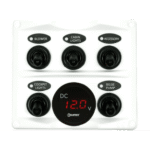 Schalterpaneel mit Voltmeter weiß