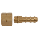 Drehbare Messingkupplung 1/4” RH-ÜM x 8mm Tülle