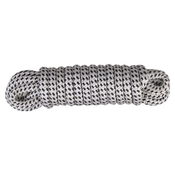 Festmacher PES geflochten mit Augspleiß+Takling weiß/schwarz 14mm 10m – Bild 1