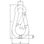 Karabinerhaken mit Knick 100mm(25st) – Bild 2