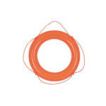 Rettungsring PVC 60x40cm orange