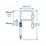 Whale FT1152 Teleskop Auslaufhahn – Bild 2