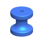 Bugrolle Polyurethan 75mm Ø75mm Bohrung 16mm