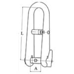 Schlüsselschäkel m. Steg 6mm – Bild 2