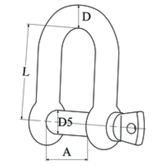 Schäkel Form D kurz 4mm(10st) – Bild 2
