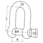 Schäkel Form D kurz 5mm(10st) – Bild 2