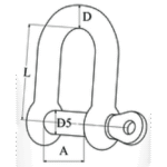 Schäkel Form D kurz uv Bolzen 6mm – Bild 2