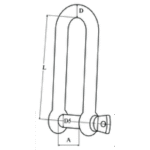 Schäkel Form D lang 6mm(10st) – Bild 2