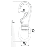 Schnapphaken mit Wirbelauge 70mm – Bild 2