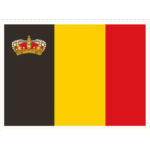 Flagge SB Belgien mit Krone 40x60cm