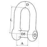 Schäkel Form D mit Innensechskant 10mm – Bild 2