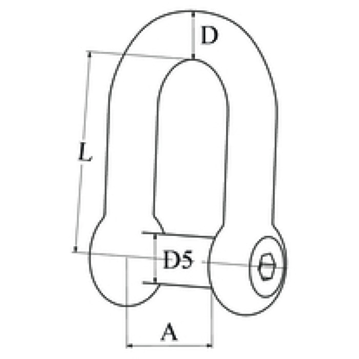 Schäkel Form D mit Innensechskant 8mm – Bild 2