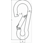 Karabinerhaken mit Knick 50mm(10st) – Bild 2