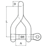 Schäkel gedreht kurz uv. Bolzen 4mm – Bild 2