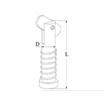 Klappnasenbolzen mit Feder 6mm – Bild 2