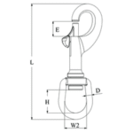 Schnapphaken mit Wirbelauge 64mm – Bild 2