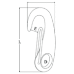 Schnapphaken mit Auge 50mm – Bild 2