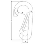 Karabinerhaken symetrisch 6mm(10st) – Bild 2