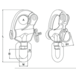 Schnappschäkel mit Wirbelauge 87mm – Bild 2