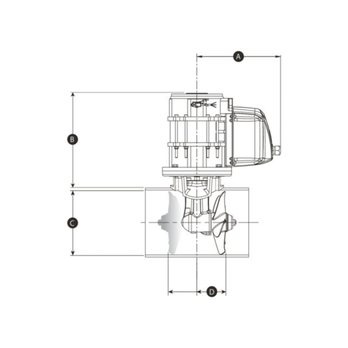 59093025 Lewmar Alloy-Retro-Kit Proportional TT185 5kW 24V – Bild 2