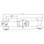 Wirbelschäkel Edelstahl Gabel-Gabel Sechskant 6mm – Bild 2