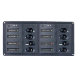 BEP Sicherung/Unterbrecher Paneel 12V 8fach horizontal