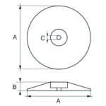 Ruderblatt-Anode Zink 90mm – Bild 2
