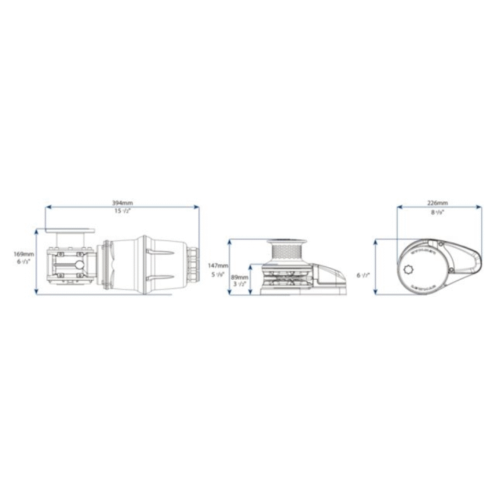 Ankerwinde VX3 1.5kW Ketten-/Verholspill 10mm 12V Set – Bild 3