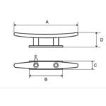 Klampe Kunststoff schwarz 202mm – Bild 2