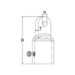 Klappverdeckbeschlag Edelstahl Endstück 25mm – Bild 2