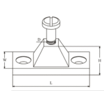 Klappverdeckbeschlag Edelstahl Seitenteil – Bild 2