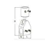 Klappverdeckbeschlag Edelstahl Gelenk Kugelscharnier 25mm – Bild 2