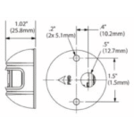 Attwood Steuerbordlicht LED Lightarmor vertikal-rund Edelstahl – Bild 2