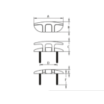 Klampe einklappbar Aerofold Gewinde 114mm – Bild 2