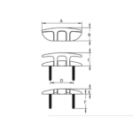 Klampe einklappbar Wingfold Gewinde114mm – Bild 2