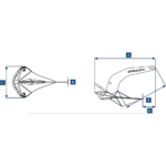Lewmar Epsilon Anker Edelstahl 32kg – Bild 2