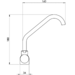 Wasserhahn mit drehb. Auslauf – Bild 2