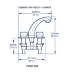 Whale RT2498 Elegance Wasserhahn/Dusche Warm/Kaltwasser – Bild 2