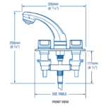 Whale RT2500 Elegance Dusch Mischbatterie mit Halterung – Bild 2