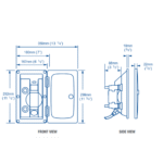 Whale RT2658 Swim-n-rinse Heckdusche Warm/Kalt mit Abdeckung – Bild 2